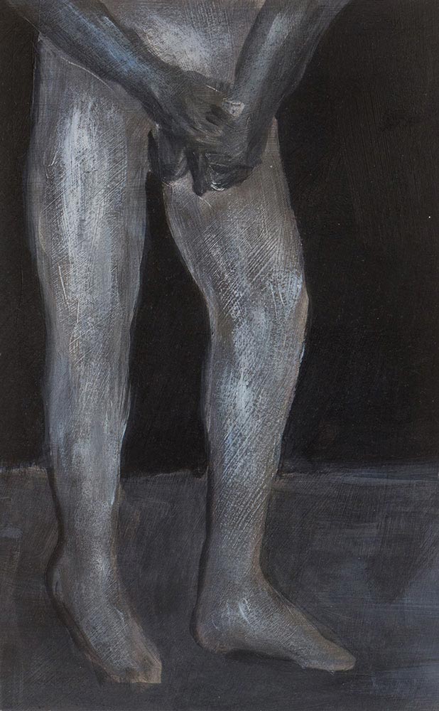 boy, Acryl, Tusche auf Papier, 21 x 16 cm, 2016, Dominik Geis