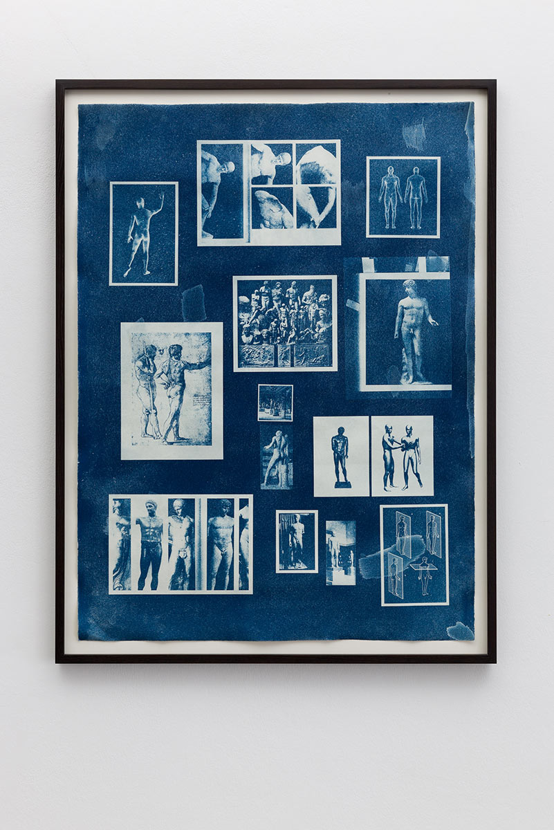 Tableau 1, Cyanotypie auf Büttenpapier, 2019, Dominik Geis