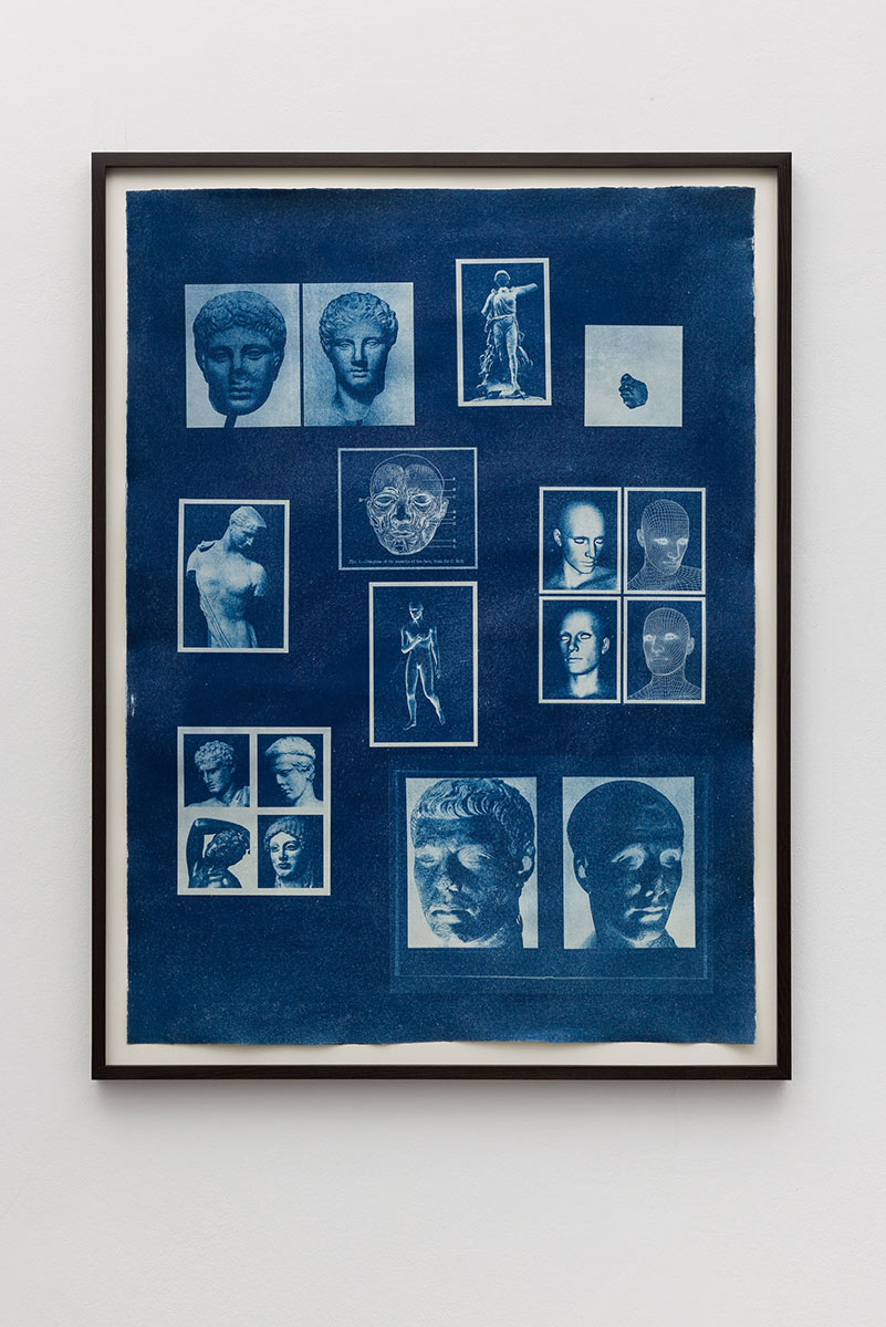 Tableau 3, Cyanotypie auf Büttenpapier, 2019, Dominik Geis