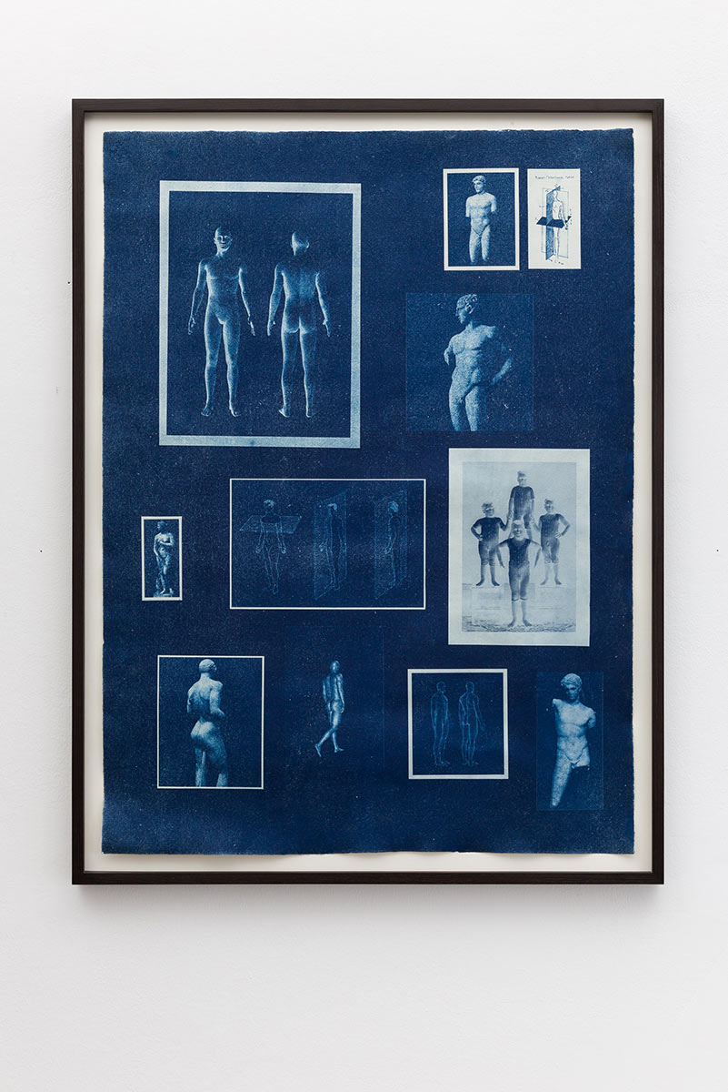 Tableau 2, Cyanotypie auf Büttenpapier, 2019, Dominik Geis